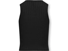 sort top med bindedetalje